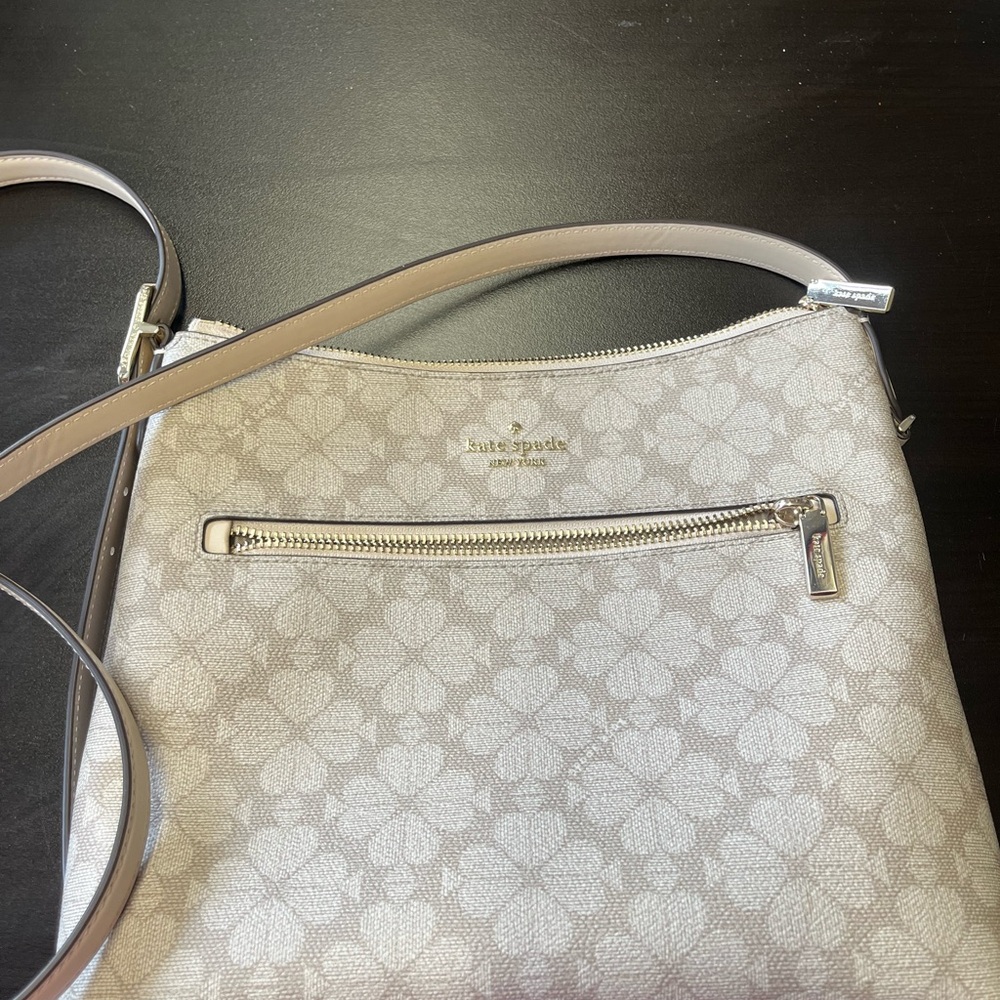 kate spade Cream Floral Crossbody Bag with Gold Hardware